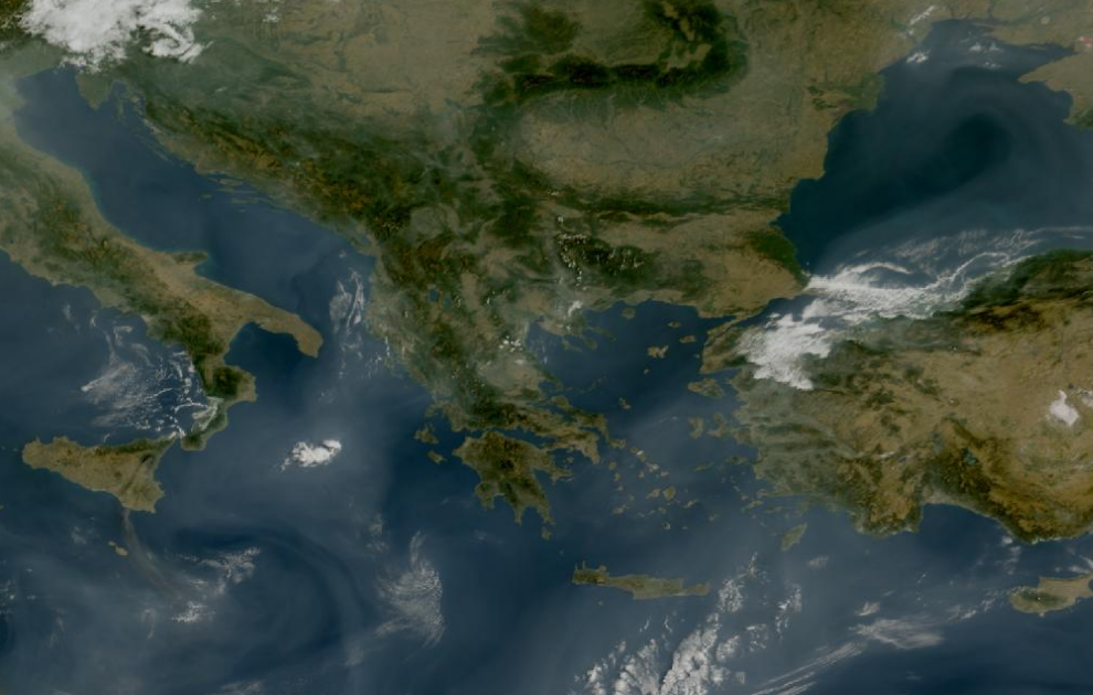 Τελευταία δορυφορική εικόνα νεφοκάλυψης