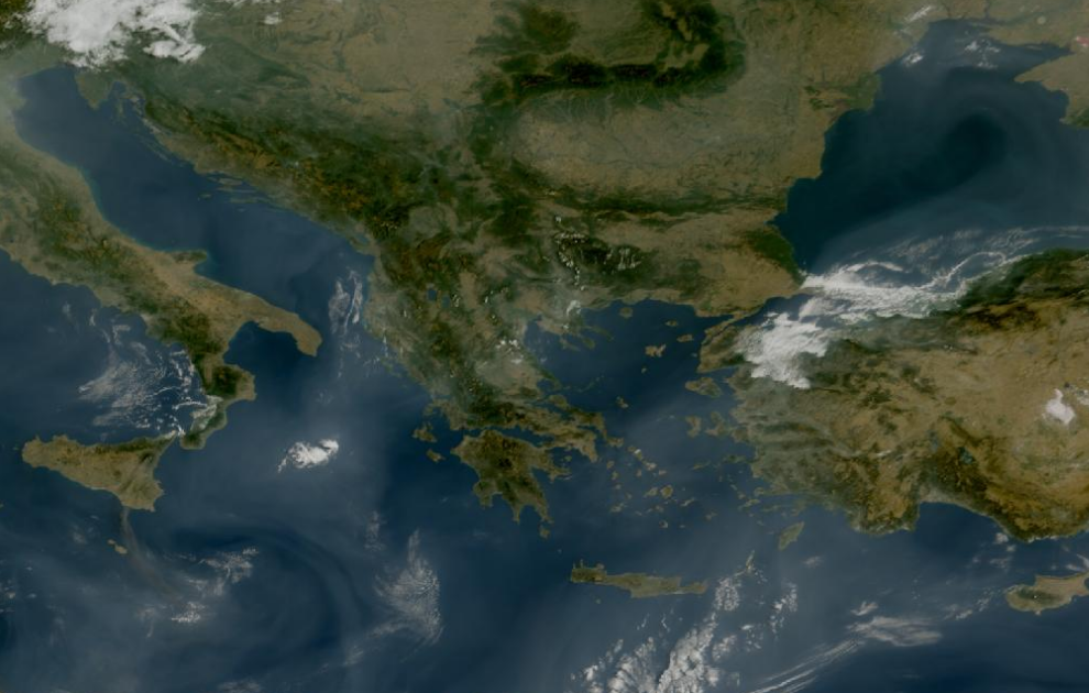 Τελευταία δορυφορική εικόνα νεφοκάλυψης