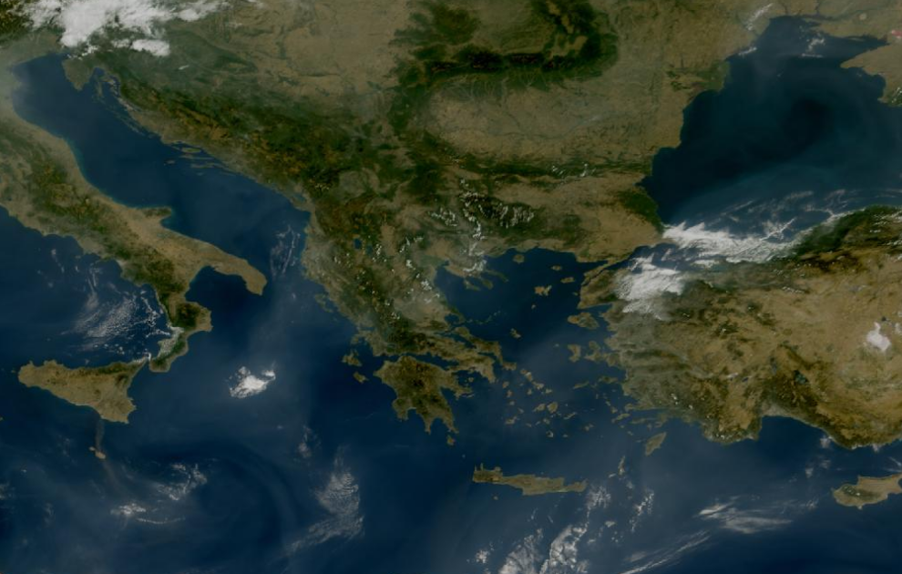Τελευταία δορυφορική εικόνα νεφοκάλυψης