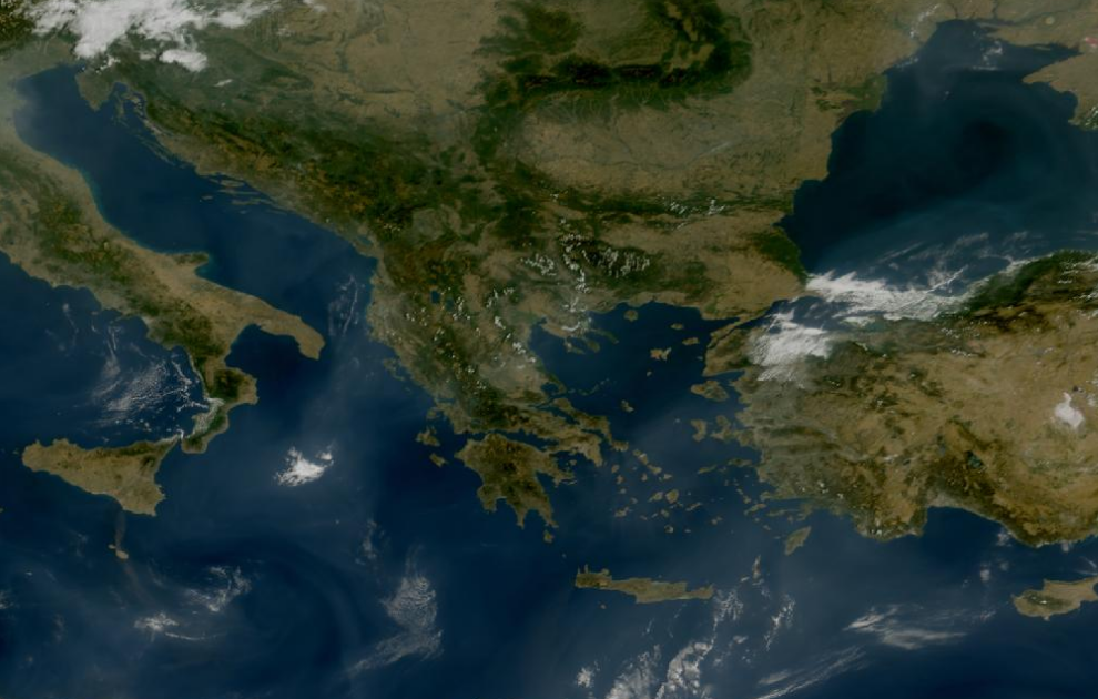 Τελευταία δορυφορική εικόνα νεφοκάλυψης