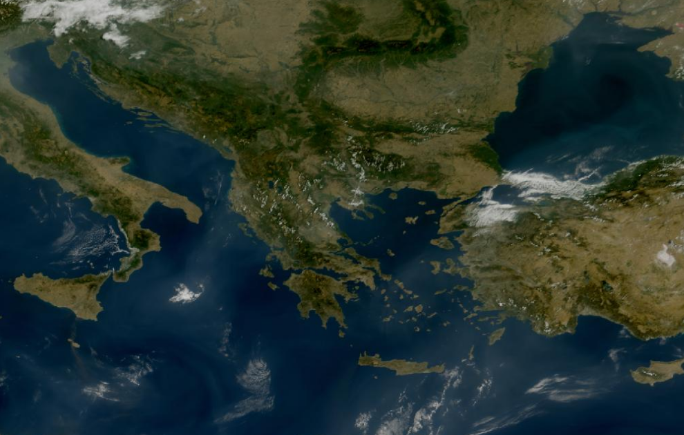 Τελευταία δορυφορική εικόνα νεφοκάλυψης