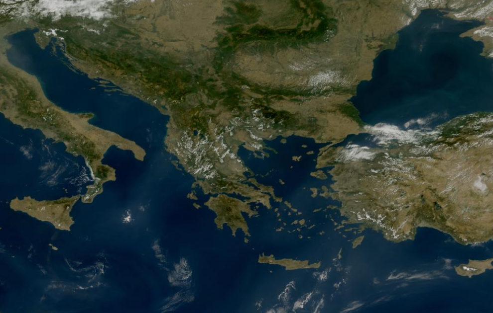 Τελευταία δορυφορική εικόνα νεφοκάλυψης
