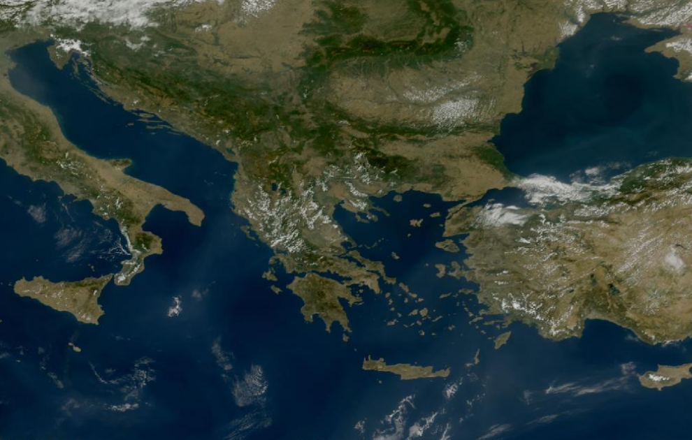 Τελευταία δορυφορική εικόνα νεφοκάλυψης
