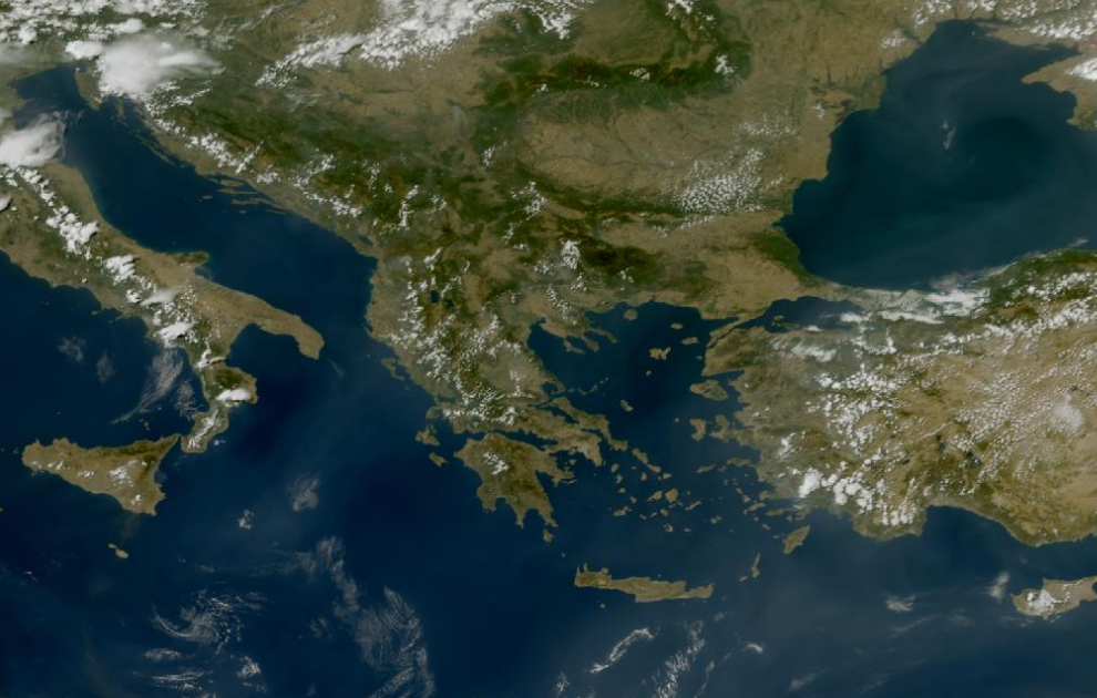 Τελευταία δορυφορική εικόνα νεφοκάλυψης