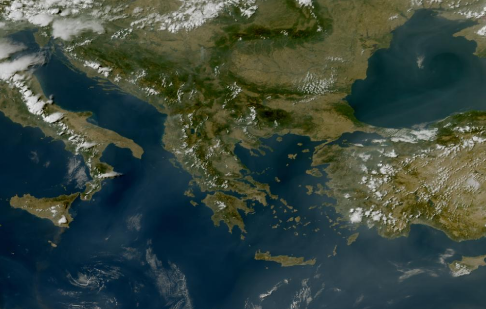 Τελευταία δορυφορική εικόνα νεφοκάλυψης