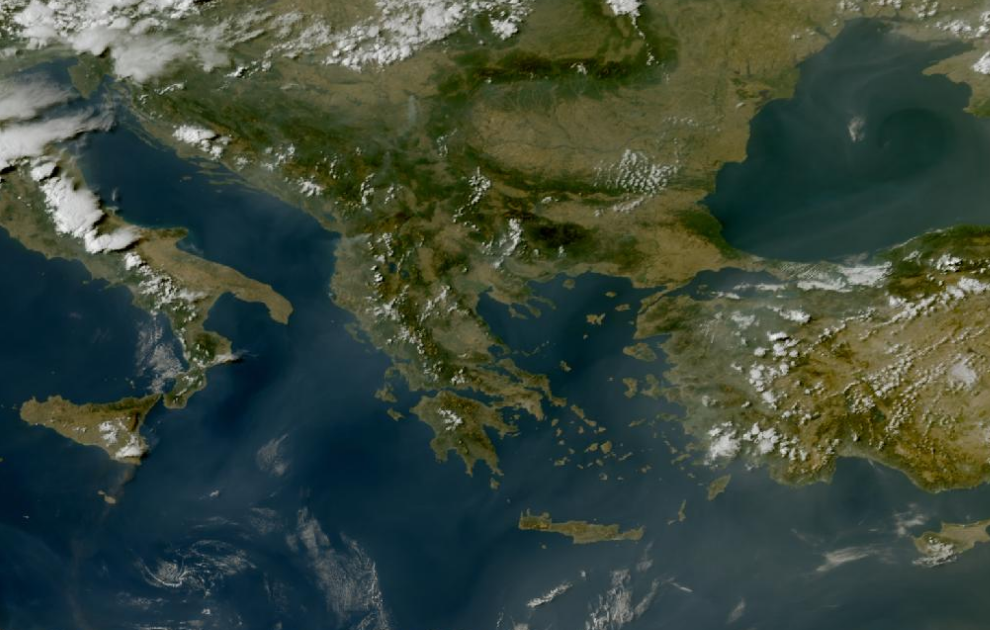 Τελευταία δορυφορική εικόνα νεφοκάλυψης