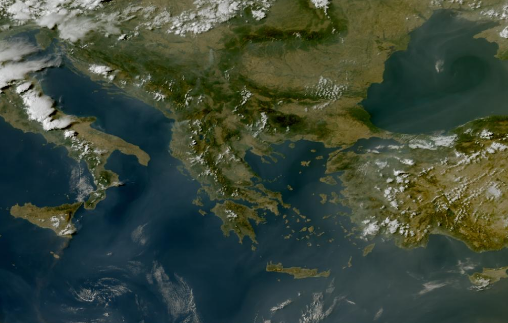 Τελευταία δορυφορική εικόνα νεφοκάλυψης