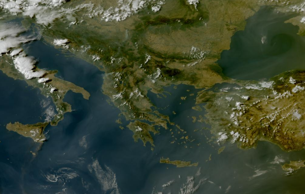 Τελευταία δορυφορική εικόνα νεφοκάλυψης