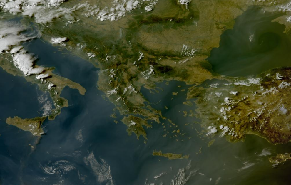 Τελευταία δορυφορική εικόνα νεφοκάλυψης