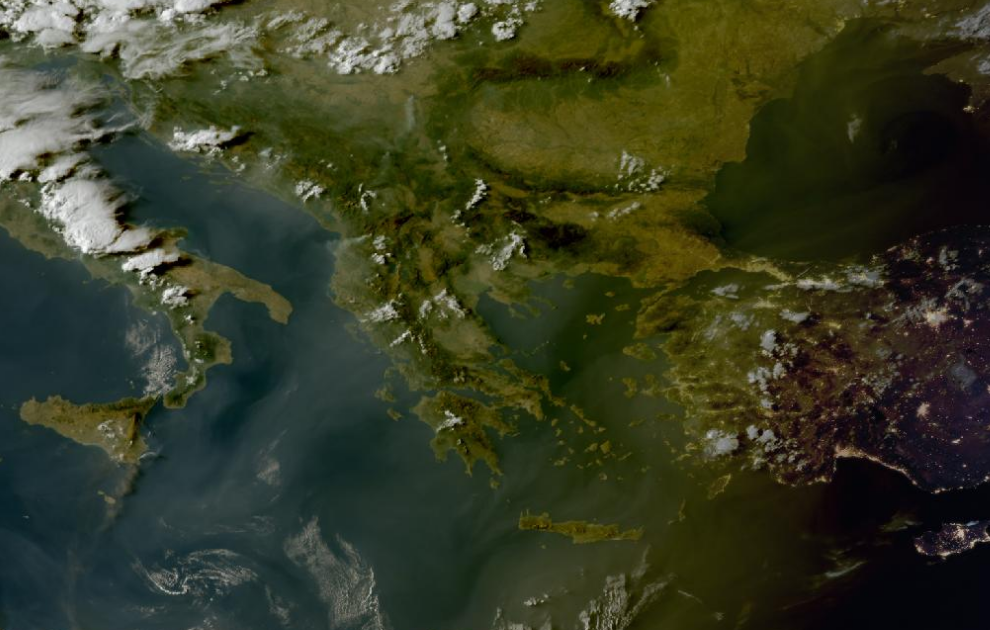 Τελευταία δορυφορική εικόνα νεφοκάλυψης