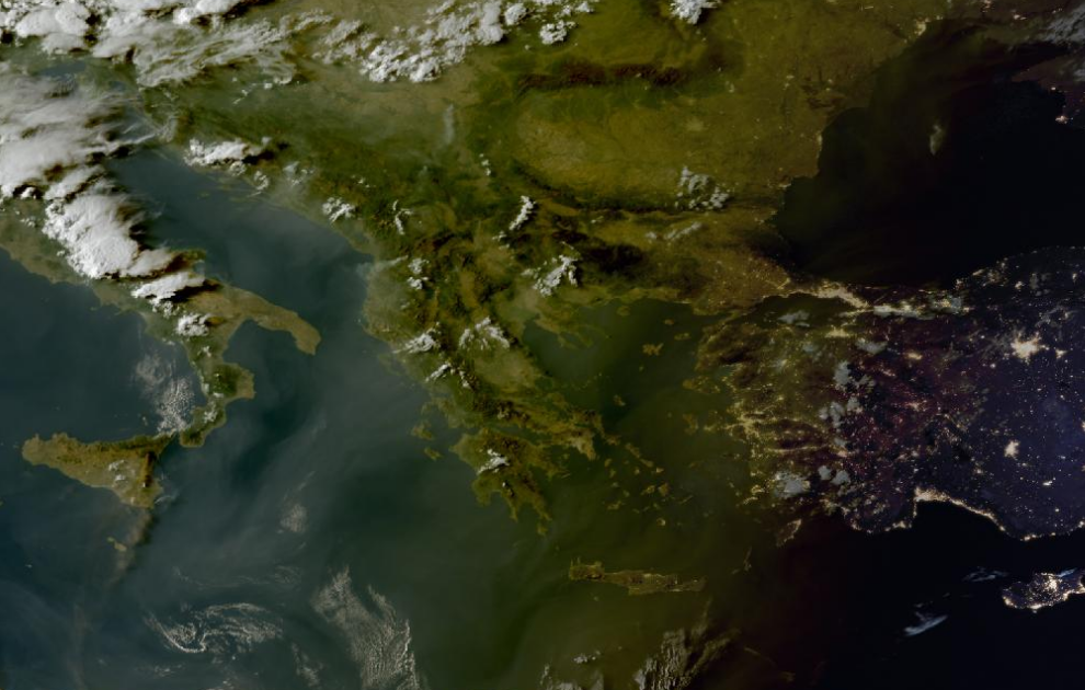 Τελευταία δορυφορική εικόνα νεφοκάλυψης