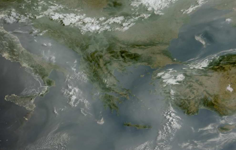 Τελευταία δορυφορική εικόνα νεφοκάλυψης