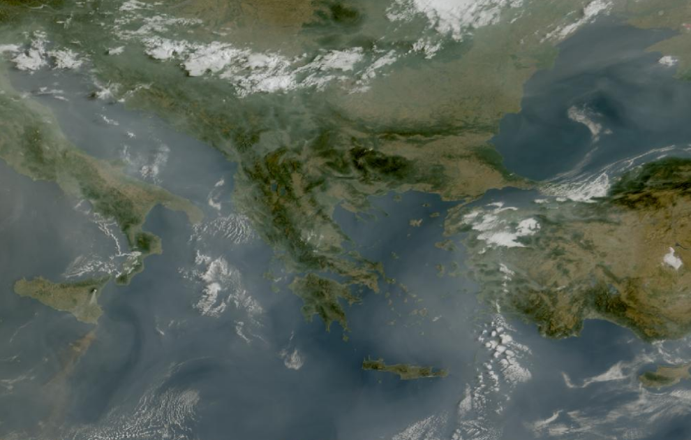 Τελευταία δορυφορική εικόνα νεφοκάλυψης