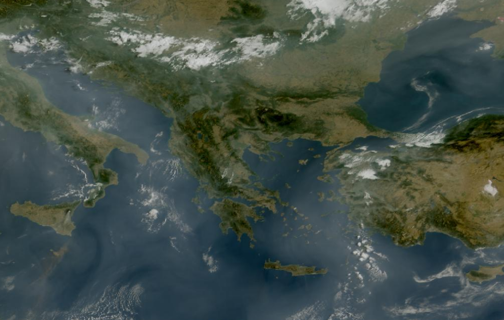 Τελευταία δορυφορική εικόνα νεφοκάλυψης