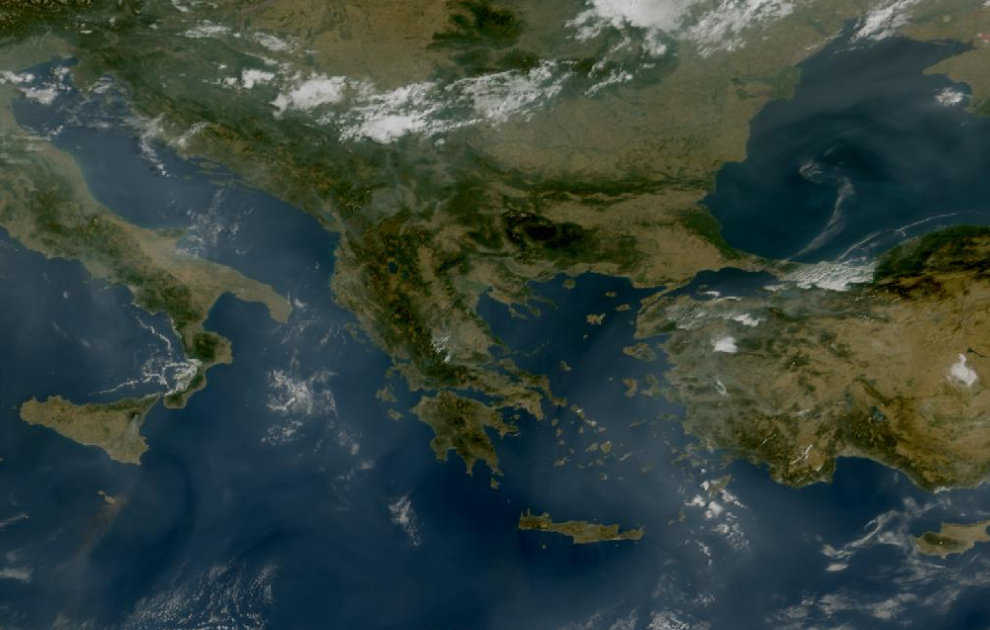 Τελευταία δορυφορική εικόνα νεφοκάλυψης