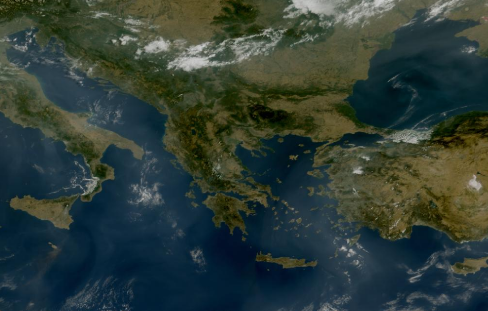 Τελευταία δορυφορική εικόνα νεφοκάλυψης