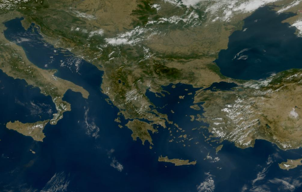 Τελευταία δορυφορική εικόνα νεφοκάλυψης
