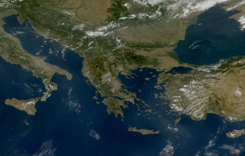 Τελευταία δορυφορική εικόνα νεφοκάλυψης