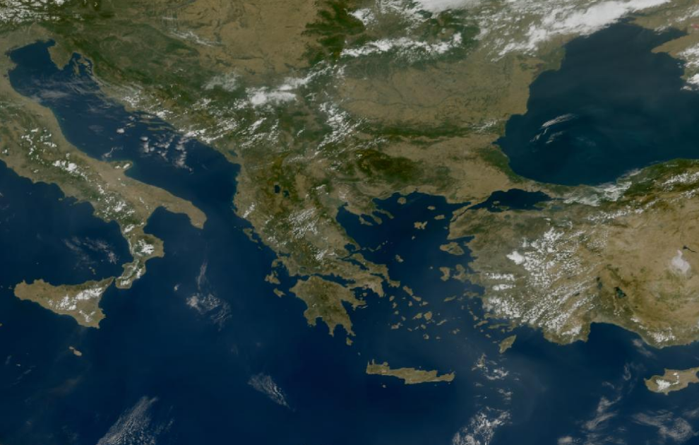Τελευταία δορυφορική εικόνα νεφοκάλυψης