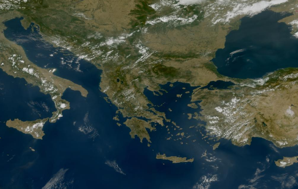 Τελευταία δορυφορική εικόνα νεφοκάλυψης