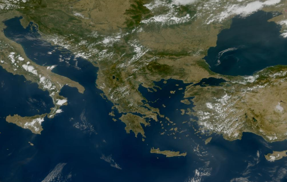 Τελευταία δορυφορική εικόνα νεφοκάλυψης