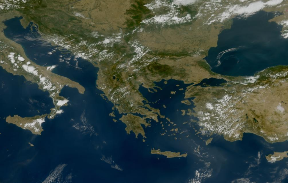 Τελευταία δορυφορική εικόνα νεφοκάλυψης