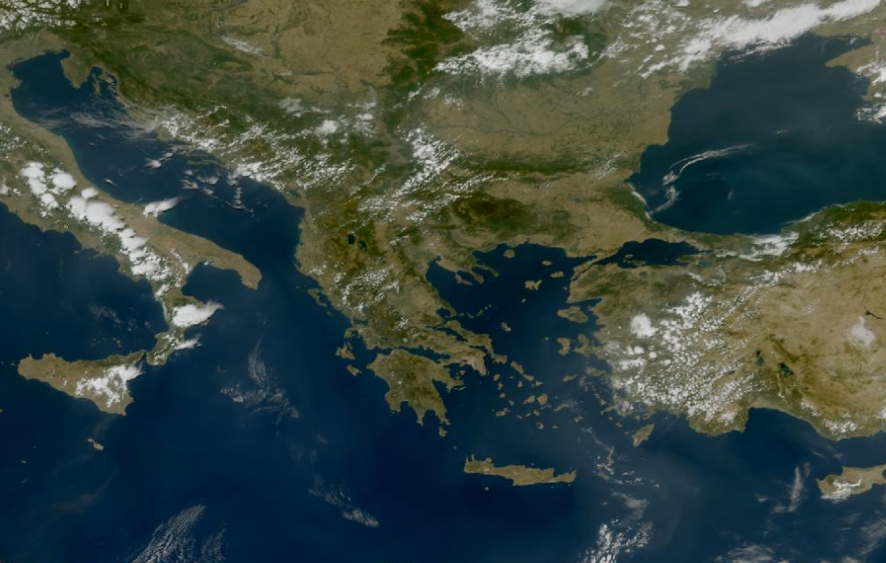 Τελευταία δορυφορική εικόνα νεφοκάλυψης