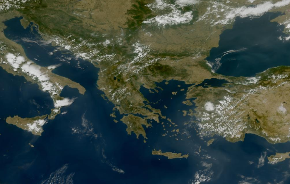 Τελευταία δορυφορική εικόνα νεφοκάλυψης