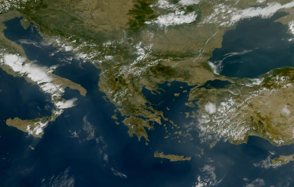 Τελευταία δορυφορική εικόνα νεφοκάλυψης