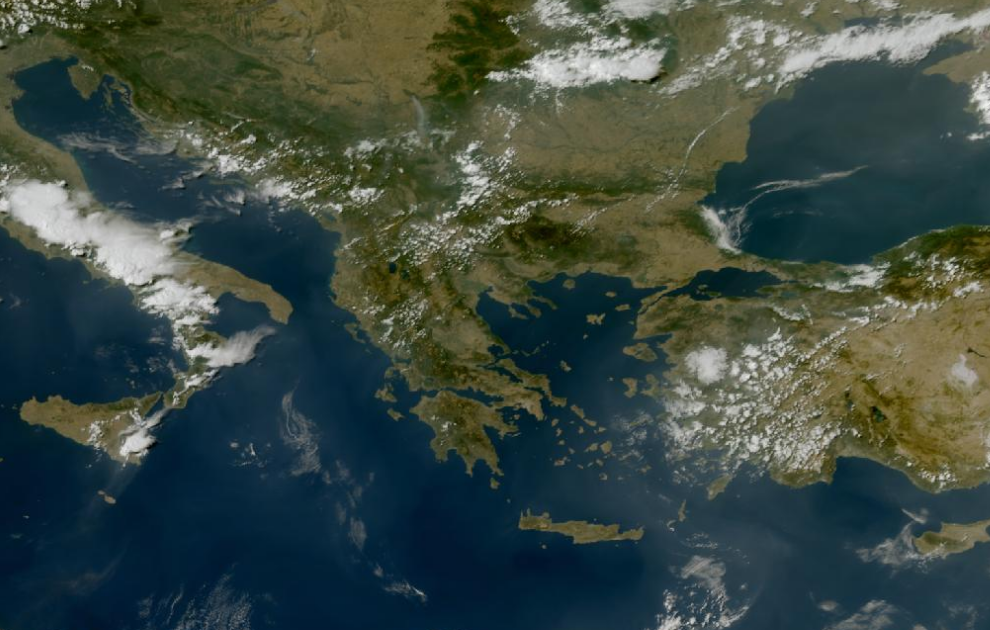 Τελευταία δορυφορική εικόνα νεφοκάλυψης