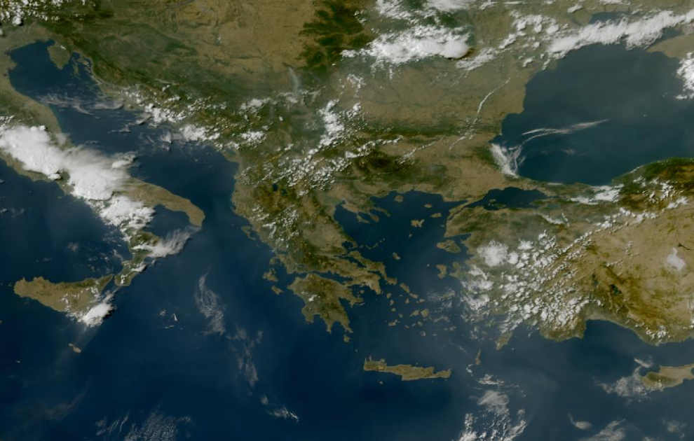 Τελευταία δορυφορική εικόνα νεφοκάλυψης