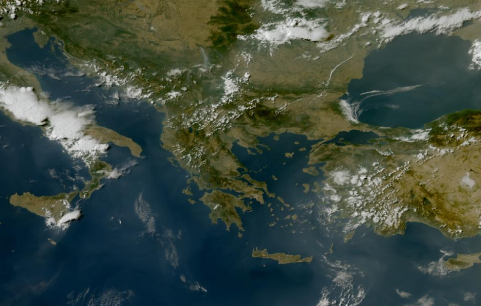 Τελευταία δορυφορική εικόνα νεφοκάλυψης