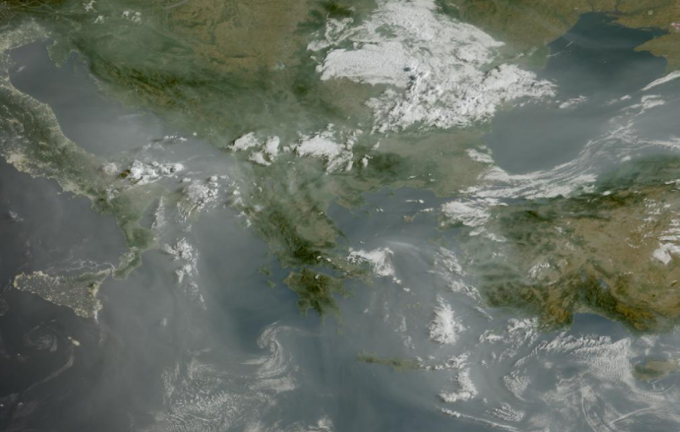 Τελευταία δορυφορική εικόνα νεφοκάλυψης