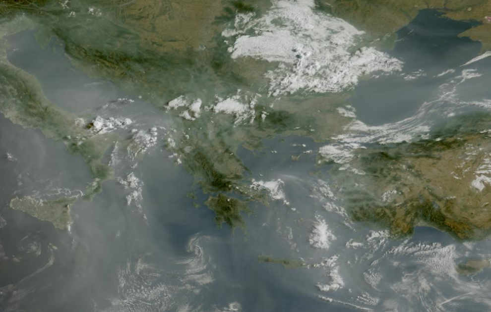 Τελευταία δορυφορική εικόνα νεφοκάλυψης
