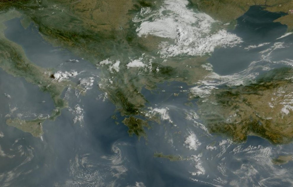 Τελευταία δορυφορική εικόνα νεφοκάλυψης