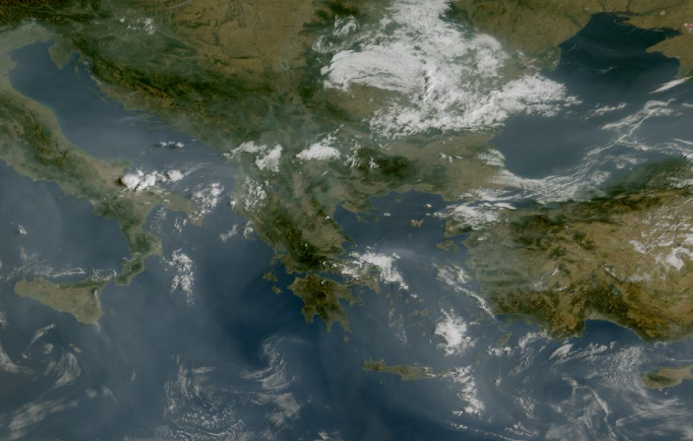 Τελευταία δορυφορική εικόνα νεφοκάλυψης