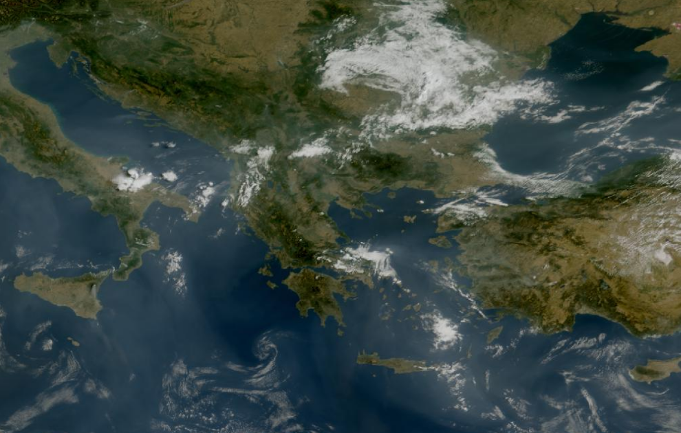 Τελευταία δορυφορική εικόνα νεφοκάλυψης
