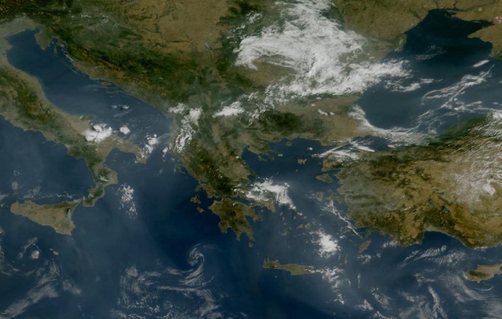 Τελευταία δορυφορική εικόνα νεφοκάλυψης