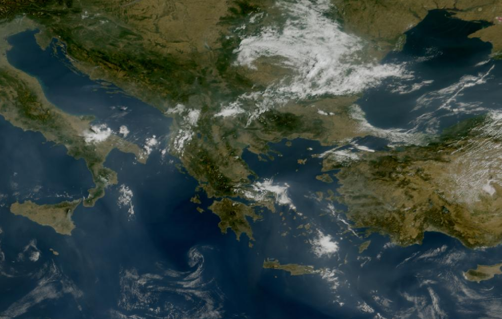 Τελευταία δορυφορική εικόνα νεφοκάλυψης