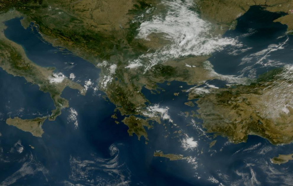 Τελευταία δορυφορική εικόνα νεφοκάλυψης