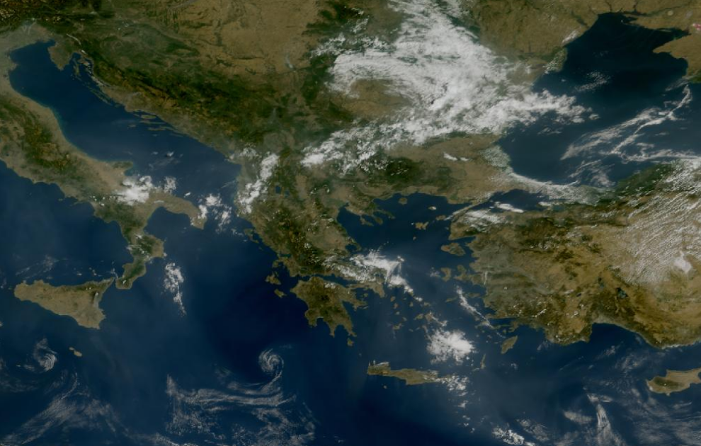 Τελευταία δορυφορική εικόνα νεφοκάλυψης
