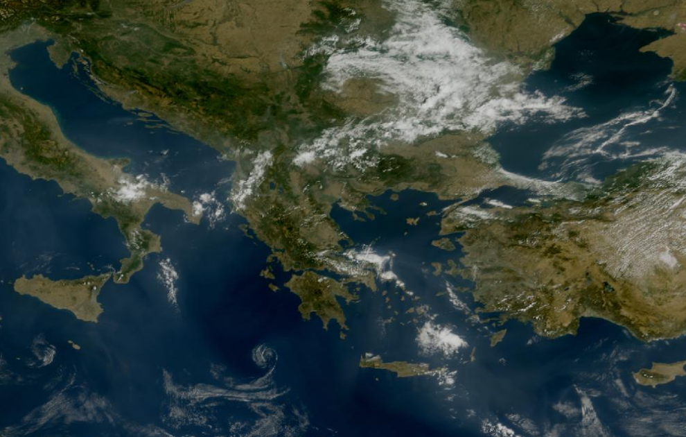 Τελευταία δορυφορική εικόνα νεφοκάλυψης