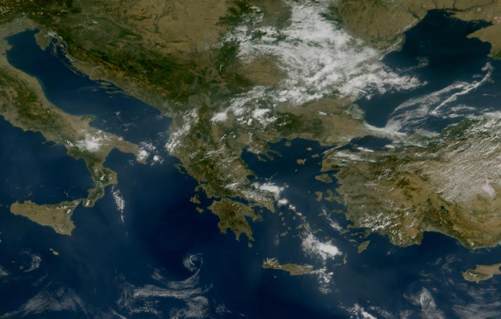 Τελευταία δορυφορική εικόνα νεφοκάλυψης