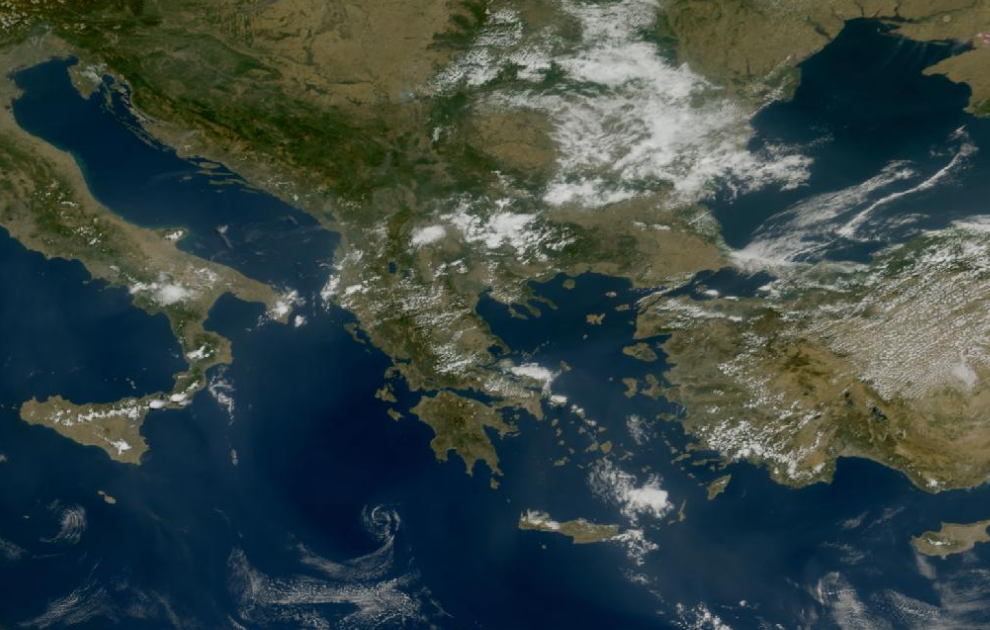 Τελευταία δορυφορική εικόνα νεφοκάλυψης