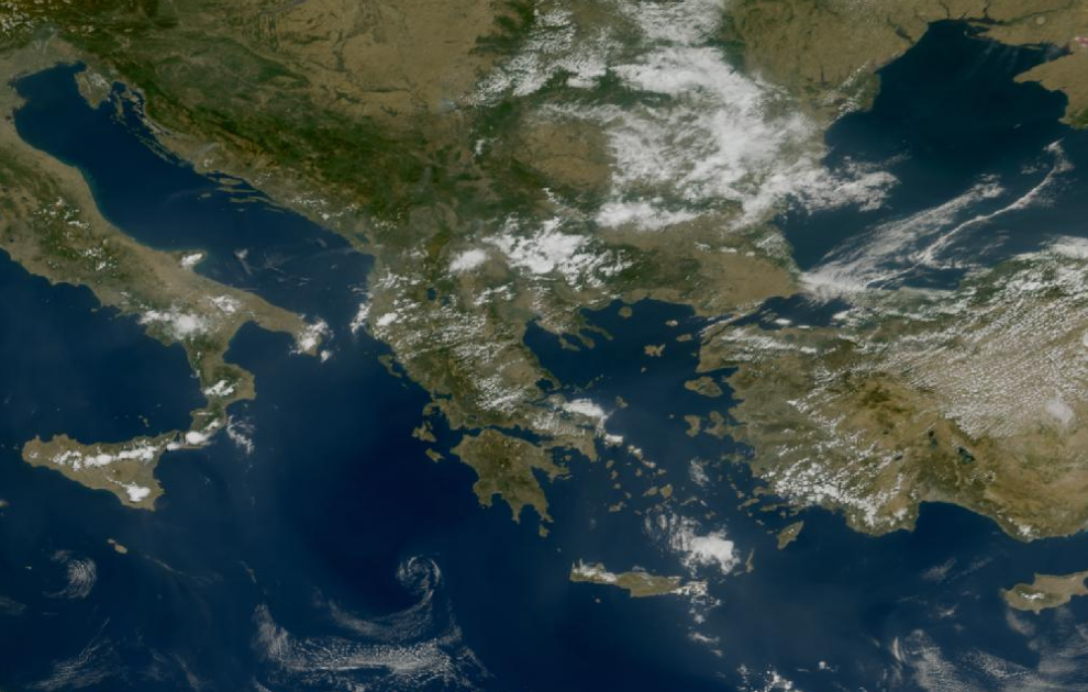 Τελευταία δορυφορική εικόνα νεφοκάλυψης