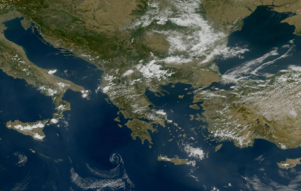 Τελευταία δορυφορική εικόνα νεφοκάλυψης