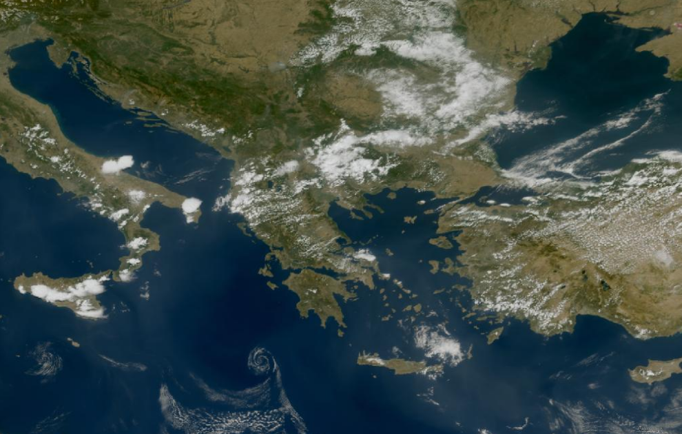 Τελευταία δορυφορική εικόνα νεφοκάλυψης