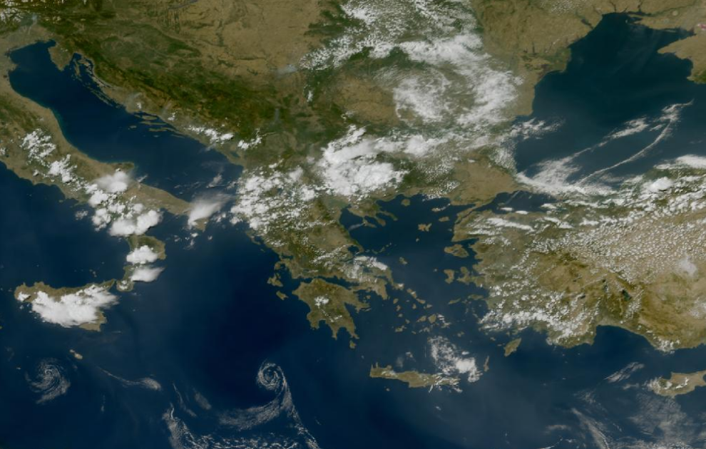 Τελευταία δορυφορική εικόνα νεφοκάλυψης