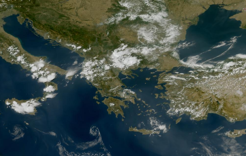 Τελευταία δορυφορική εικόνα νεφοκάλυψης