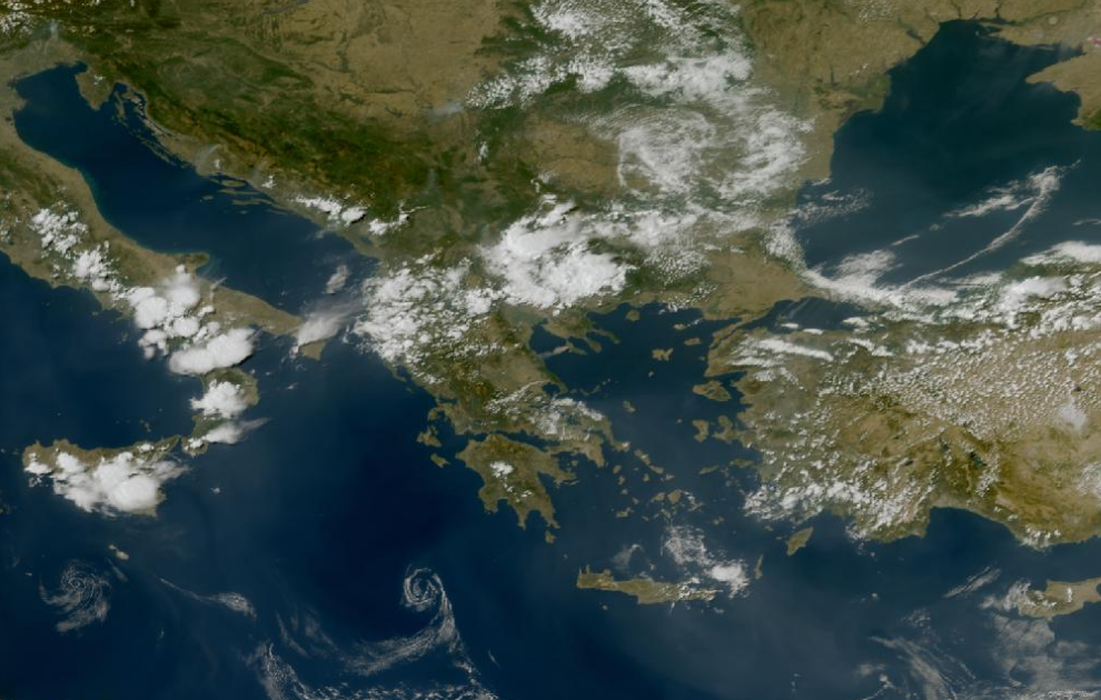 Τελευταία δορυφορική εικόνα νεφοκάλυψης